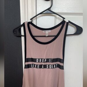 PINK Victoria's Secret Graphic Tank Top - Light Pink and Black SUPER SOFT!!